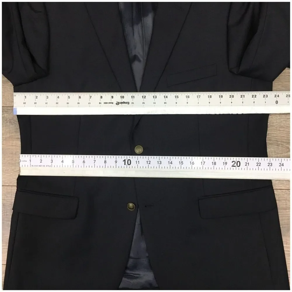 TASSO ELBA Mens Blazer‎ Sport Coat Casual Two Button Jacket Size 44R Wool Suit